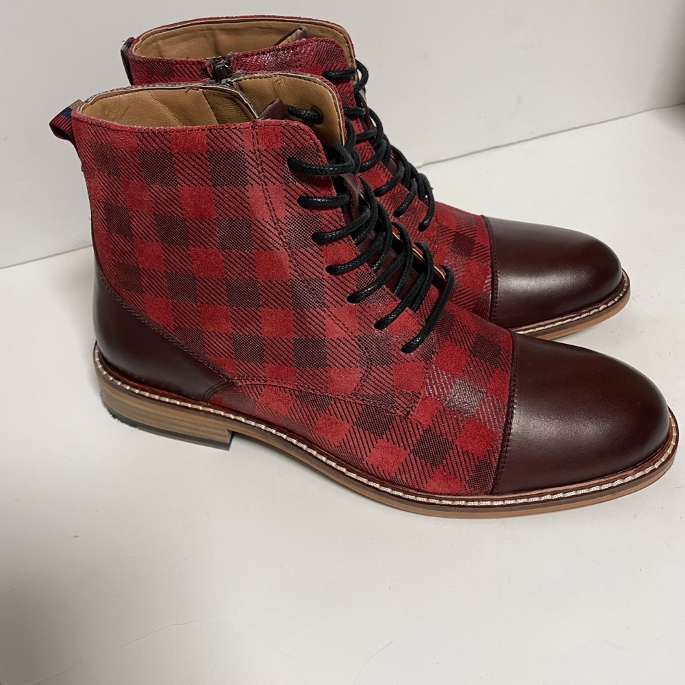 Thomas & Vine Delon‎ Leather Tru Comfort Foam Toe Cap Ankle Boot Mens 8